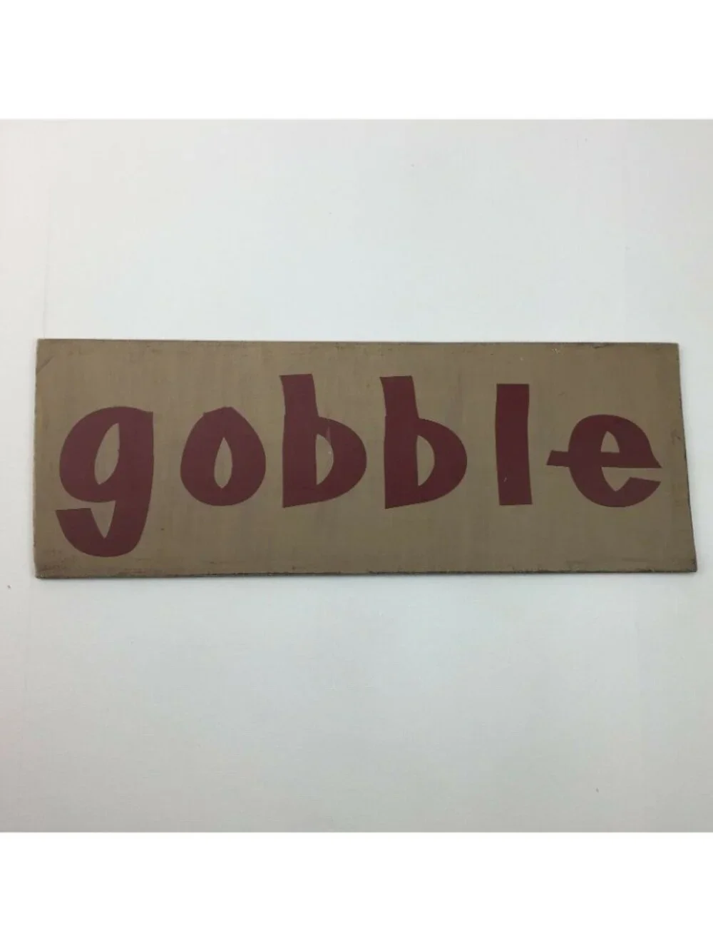 Home Decor Reversible Holiday Sign Thanksgiving Christmas Gobble Ho Ho Ho Red